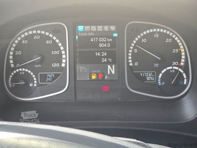Nákladné auto s plochou korbou a plachtou MERCEDES-BENZ ATEGO 818 * ACC * 1.HAND * BÄR LBW 1T*SPURASSIST