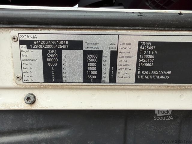 Camión volquete SCANIA R520 8x2/4 Euro 6 Tipper / Kipper / EcoTop