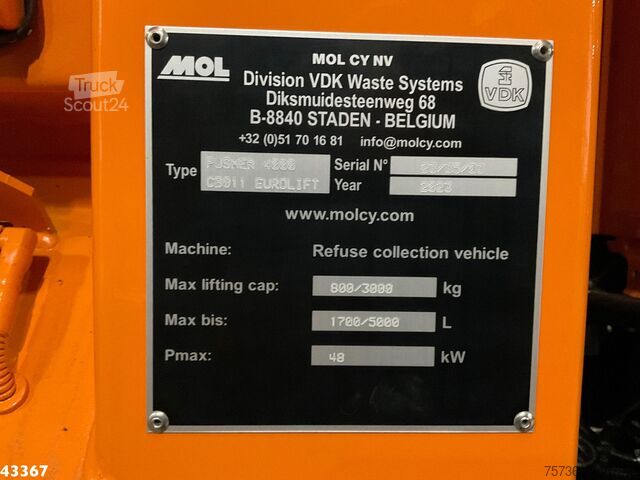 Pojazd do zbiórki odpadów DAF FAN CF 340 VDK 22m³ AE Weighing system