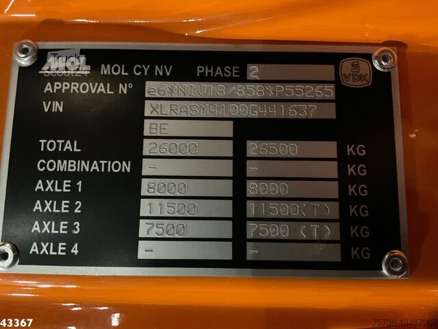 Pojazd do zbiórki odpadów DAF FAN CF 340 VDK 22m³ AE Weighing system