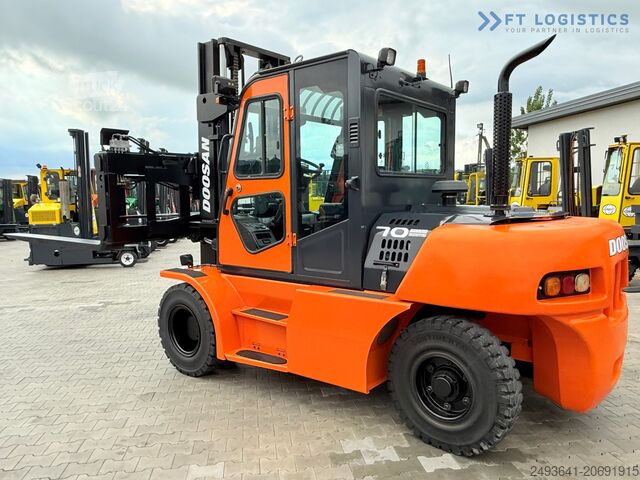 Carrello elevatore a quattro ruote DOOSAN 70 / DUPLEX / FORK 2500MM / POSITIONER