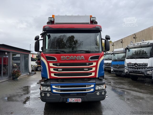 Kamyon üzerine monteli vinç Scania R580 V8 8X4 Kipper Kran Palfinger 22002