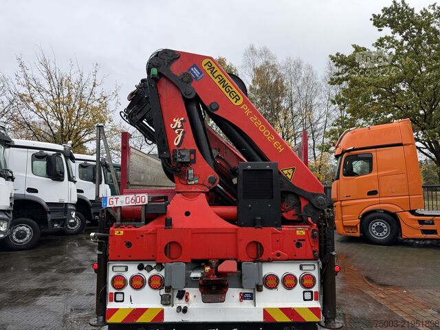 Kamyon üzerine monteli vinç Scania R580 V8 8X4 Kipper Kran Palfinger 22002