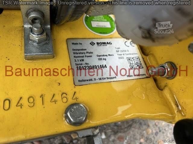 ущільнювач Bomag Rüttelplatte BP 20/50 D -gebraucht-
