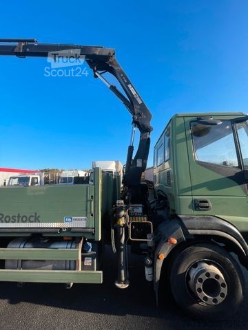 Vrachtauto met open laadbak IVECO EuroCargo 160E25 Pritsche/Kran Euro 6,1.Hand