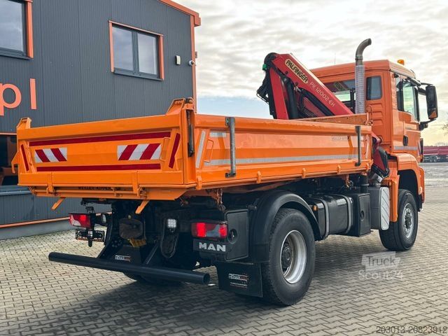 Gru montata su autocarro MAN TGS 18.360 4x4 Kipper Kran PALFINGER Winterd.