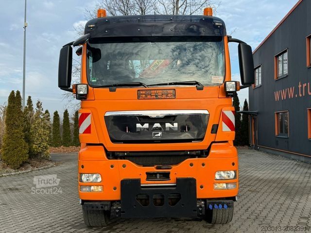 Autocarro ribaltabile MAN TGS 18.360 4x4 Kipper Kran PALFINGER Winterd.