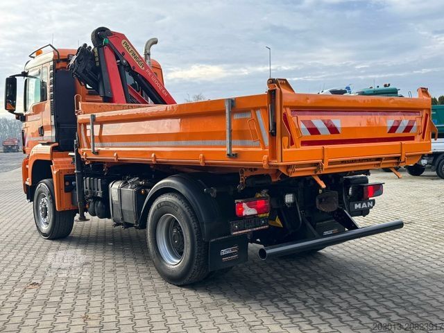 Autocarro ribaltabile MAN TGS 18.360 4x4 Kipper Kran PALFINGER Winterd.