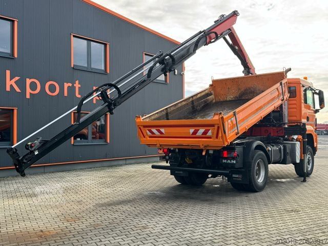 Autocarro ribaltabile MAN TGS 18.360 4x4 Kipper Kran PALFINGER Winterd.