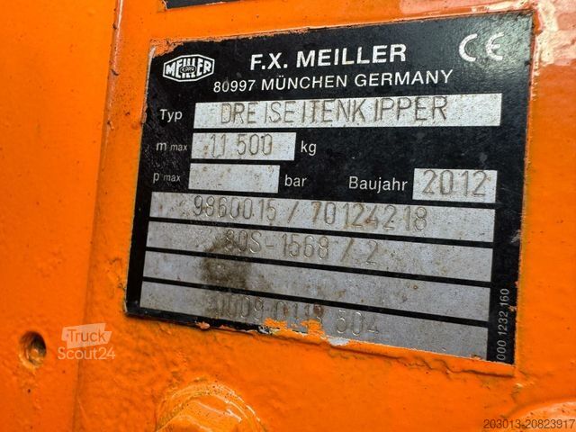 Autocarro ribaltabile MAN TGS 18.360 4x4 Kipper Kran PALFINGER Winterd.