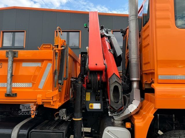 Autocarro ribaltabile MAN TGS 18.360 4x4 Kipper Kran PALFINGER Winterd.