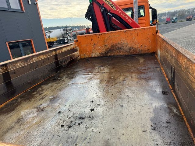 Autocarro ribaltabile MAN TGS 18.360 4x4 Kipper Kran PALFINGER Winterd.