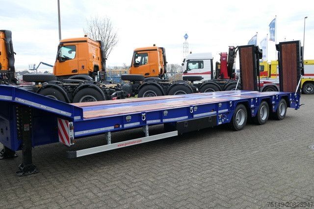 Låglastarsläpvagn GVN 3GVN, Verbreiterbar, Hydr. Rampen, Gelenkt