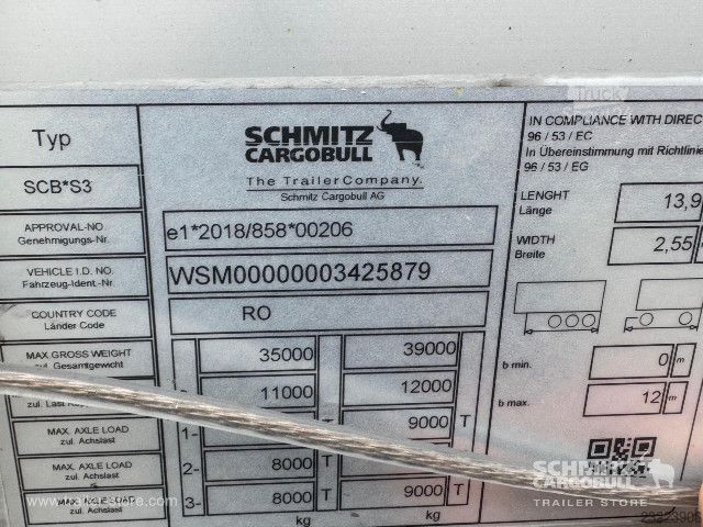 Åben sættevogn med presenning Schmitz Cargobull Curtainsider Mega