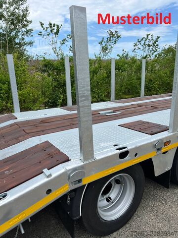 Alacsony rakodószintű pótkocsi Möslein T 3-8,20 P VB H1 3 Achs Tieflader mit gerader Ladefläche 8,20 m, Neufahrzeug