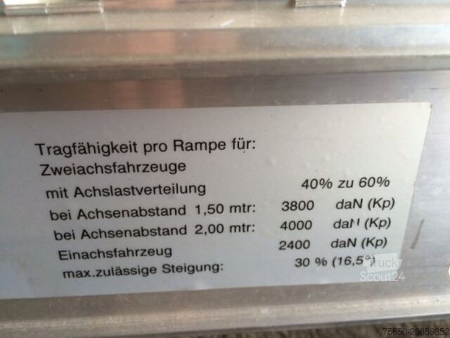 Háromirányú billenő pótkocsi NEU Auffahrrampen, Alurampen,Verladerampen, 8 to Länge 3,25m
