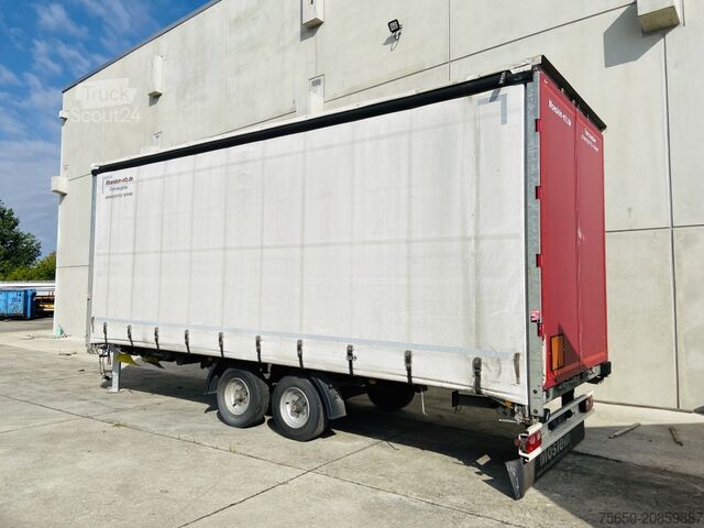 Nyitott pótkocsi ponyvával Möslein TP 11 Schwebheim  Tandem- Schiebeplanenanhänger zum Durchladen