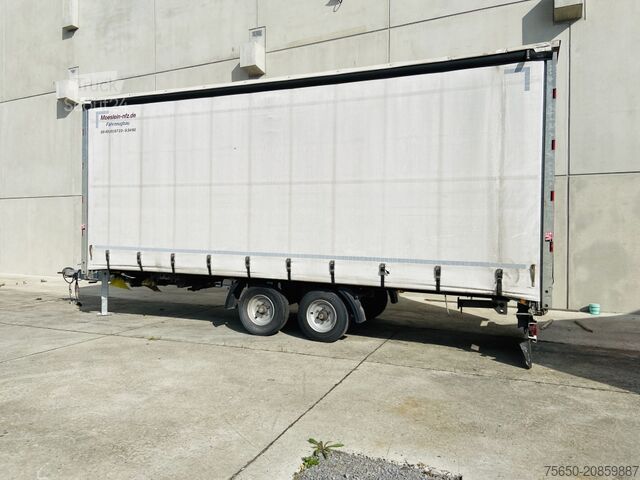 Nyitott pótkocsi ponyvával Möslein TP 11 Schwebheim  Tandem- Schiebeplanenanhänger zum Durchladen