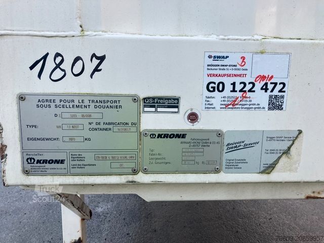 Swap body trailer KRONE Wechselbrücke Koffer