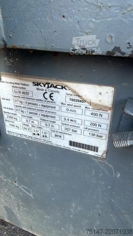 Darbo platforma Skyjack SJ III 4632 Hebebühne AH 11,58 m Defekt!
