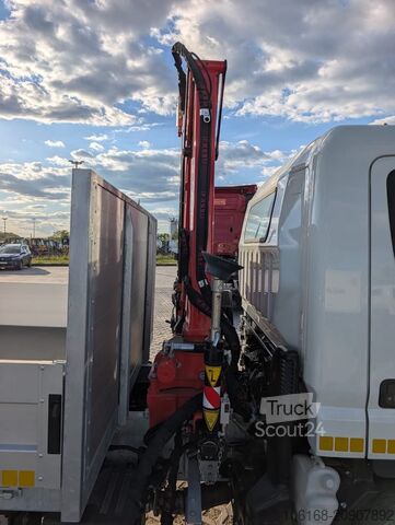 камион с кран и фургон Fuso Canter 9C18 Fassi M40 Pritsche 4,5 m