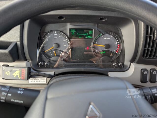 камион с кран и фургон Fuso Canter 9C18 Fassi M40 Pritsche 4,5 m