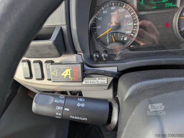 камион с кран и фургон Fuso Canter 9C18 Fassi M40 Pritsche 4,5 m