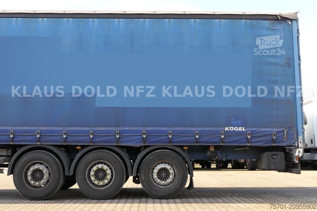 Semirimorchio con telone KÖGEL S 24 Pritsche Plane Edscha SAF-Achsen