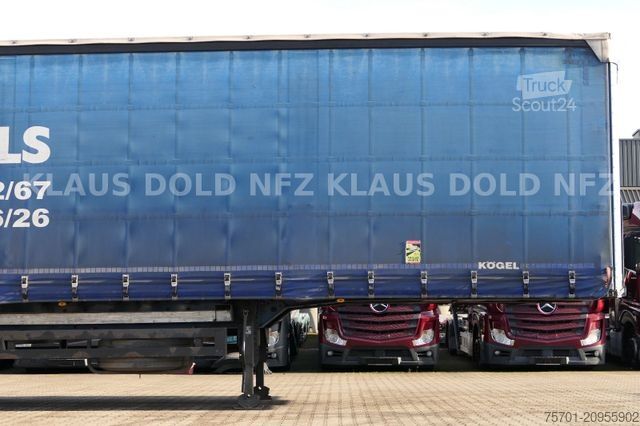 Semirimorchio con telone KÖGEL S 24 Pritsche Plane Edscha SAF-Achsen