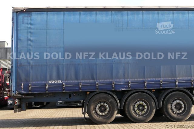 Semirimorchio con telone KÖGEL S 24 Pritsche Plane Edscha SAF-Achsen