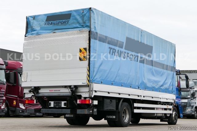 Camión plataforma con toldo IVECO 120E25 Eurocargo Pritsche Plane Bordwände LBW E5