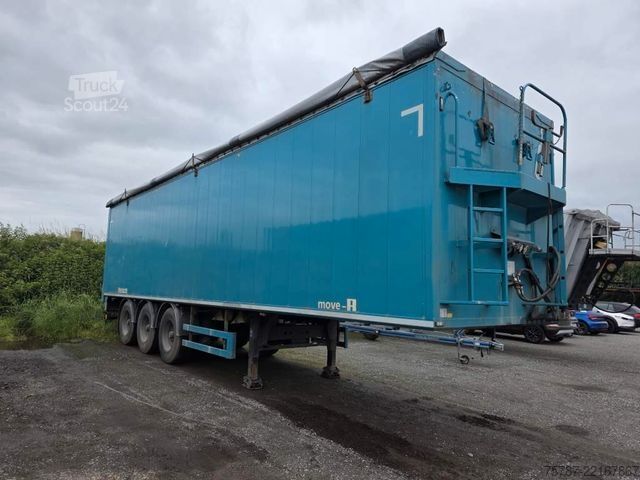 Sættevogn med walking floor REISCH 65 cbm Schubboden, BPW Trommel, Kornschieber