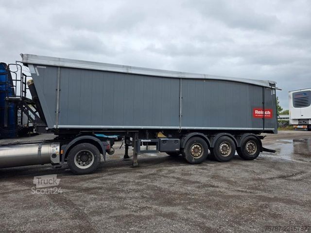 Semirimorchio ribaltabile REISCH 49 cbm Getreidekipper, SAF Trommel, Lift