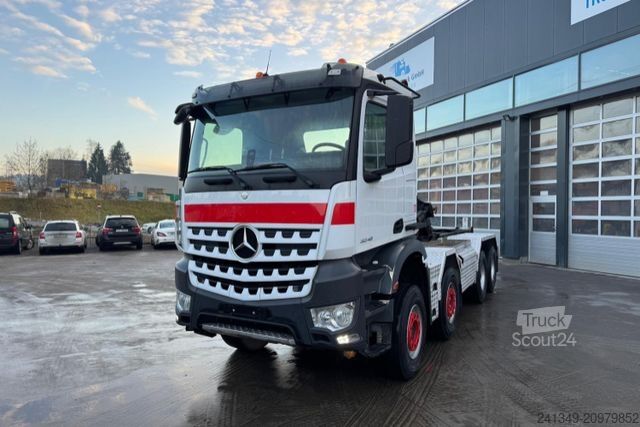 Kampós konténerszállító teherautó MERCEDES-BENZ Arocs 3248 8x4 Hiab 26T