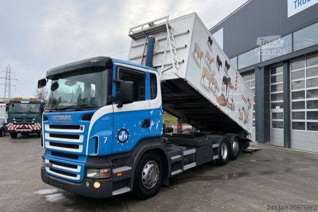 Speciális rendeltetésű teherautó SCANIA R420 6x2 Kippkasten Gebläse & Schleuse