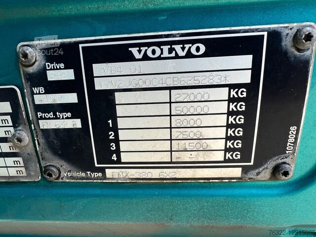 Containertransport (portaalarmsysteem) Volvo FMX-380 D12 E5 6X2 / PORTAALSIJSTEEM GERGEN 18 T /