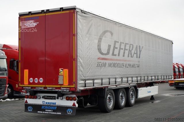 Otvorena poluprikolica sa ceradom KRONE FIRANKA / STANDARD  / KOSZ NA PALETY / SAF / 