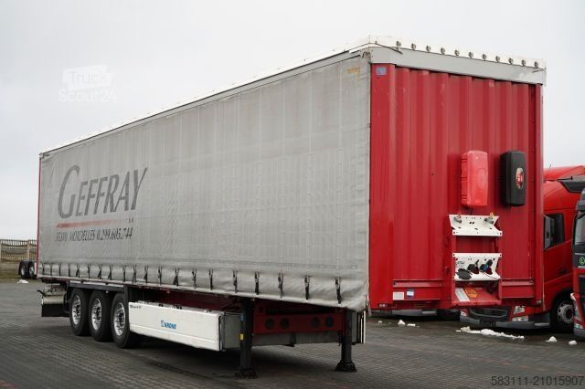 Otvorena poluprikolica sa ceradom KRONE FIRANKA / STANDARD  / KOSZ NA PALETY / SAF / 