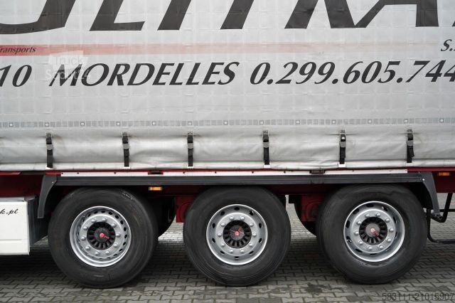 Otvorena poluprikolica sa ceradom KRONE FIRANKA / STANDARD  / KOSZ NA PALETY / SAF / 