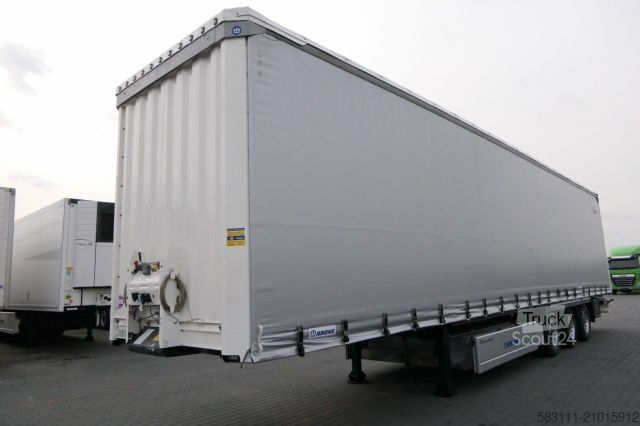 Otvorena poluprikolica sa ceradom KRONE CURTAINSIDER/MEGA/PALLET BOX/LIFTED ROOF & AXLE/