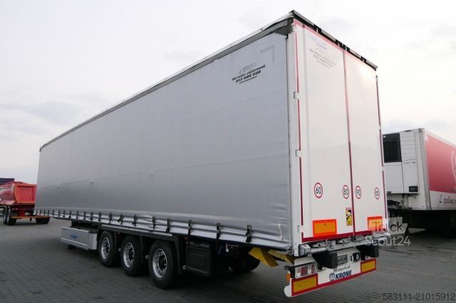 Otvorena poluprikolica sa ceradom KRONE CURTAINSIDER/MEGA/PALLET BOX/LIFTED ROOF & AXLE/
