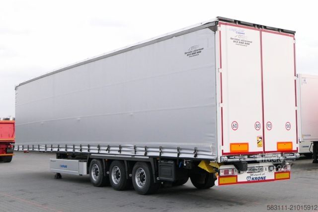 Otvorena poluprikolica sa ceradom KRONE CURTAINSIDER/MEGA/PALLET BOX/LIFTED ROOF & AXLE/