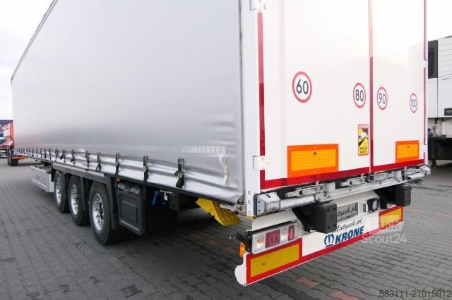Otvorena poluprikolica sa ceradom KRONE CURTAINSIDER/MEGA/PALLET BOX/LIFTED ROOF & AXLE/
