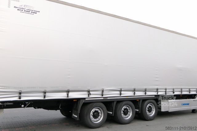 Otvorena poluprikolica sa ceradom KRONE CURTAINSIDER/MEGA/PALLET BOX/LIFTED ROOF & AXLE/