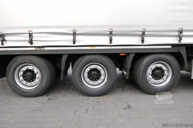Otvorena poluprikolica sa ceradom KRONE CURTAINSIDER/MEGA/PALLET BOX/LIFTED ROOF & AXLE/