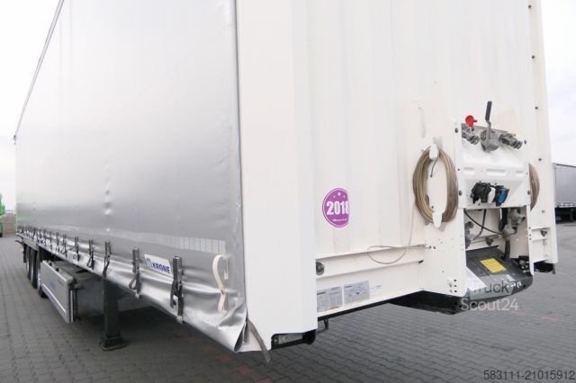 Otvorena poluprikolica sa ceradom KRONE CURTAINSIDER/MEGA/PALLET BOX/LIFTED ROOF & AXLE/