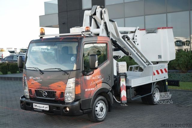 Plate-forme élévatrice sur camion NISSAN CABSTAR / ZWY?KA 16,3 METRÓW / BLI?NIAK / UD?WIG