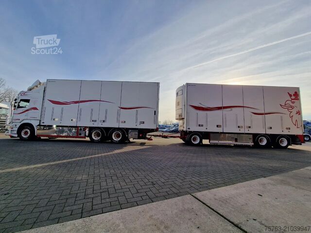 Transport réfrigéré/congélé Scania R620-V8 Highline 6x4 - Bussbygg box with heater...