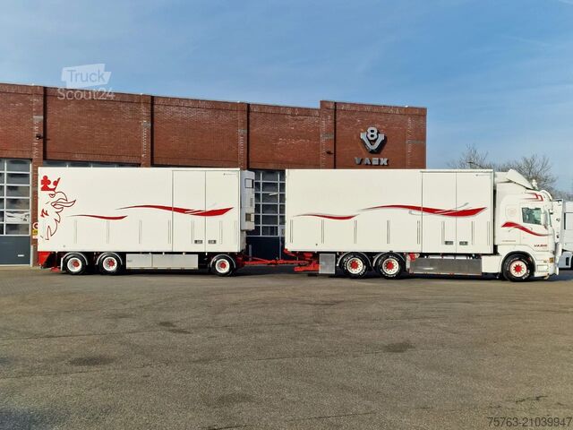 Transport réfrigéré/congélé Scania R620-V8 Highline 6x4 - Bussbygg box with heater...