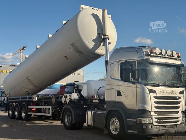 Semi-remorque silo FELDBINDER Kip 63*63 m³*Volluft*elektr. Hydraulik*TÜV*ADR*